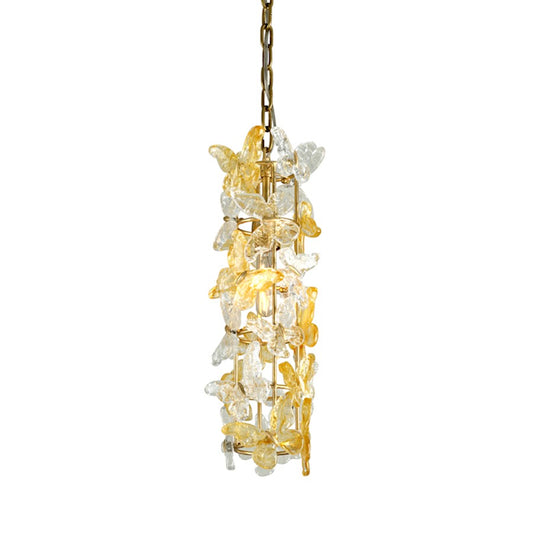 Corbett Lighting Milan 1 Lt Mini Pendant, Gold Leaf/Clear/Honey - 279-41-GL