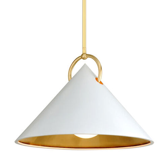 Corbett Lighting Charm 1 Lt Pendant, Gold Leaf/White/Opal White - 290-42-GL-SWH