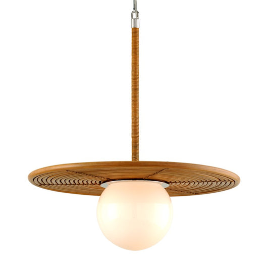 Corbett Lighting Hula Hoop 1 Lt Pendant, Stainless Steel/Natural - 291-42-SS