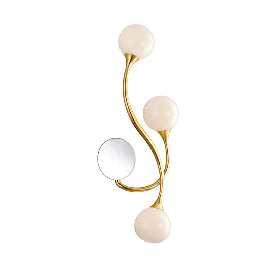 Corbett Lighting Signature 3 Light Wall Sconce, Gold Leaf/Ant White - 294-13