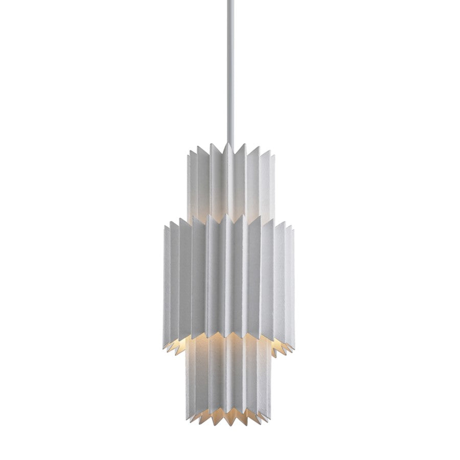 Corbett Lighting Moxy 1 Lt 20" Pendant, Gesso White - 313-42-GSW