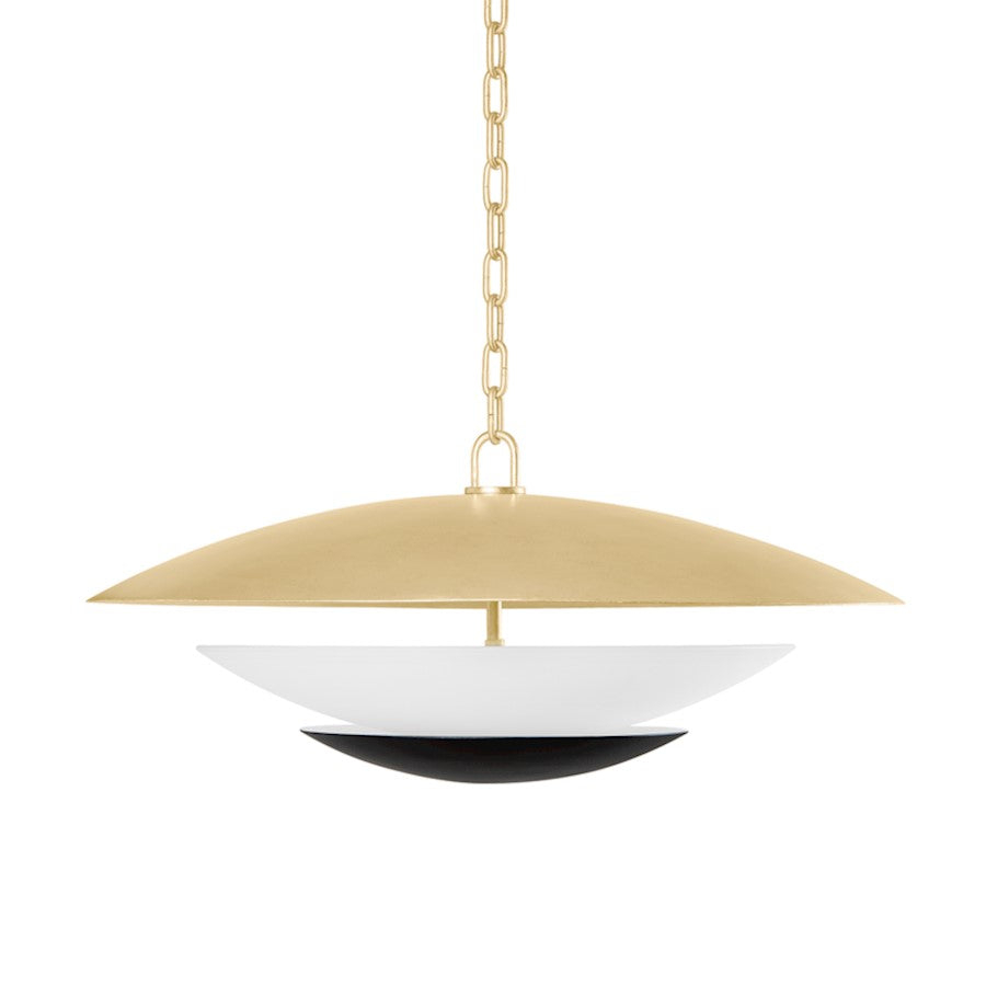 Corbett Lighting Adara 4 Light Pendant, Gold Leaf/Soft Black - 413-26-VGL-SBK