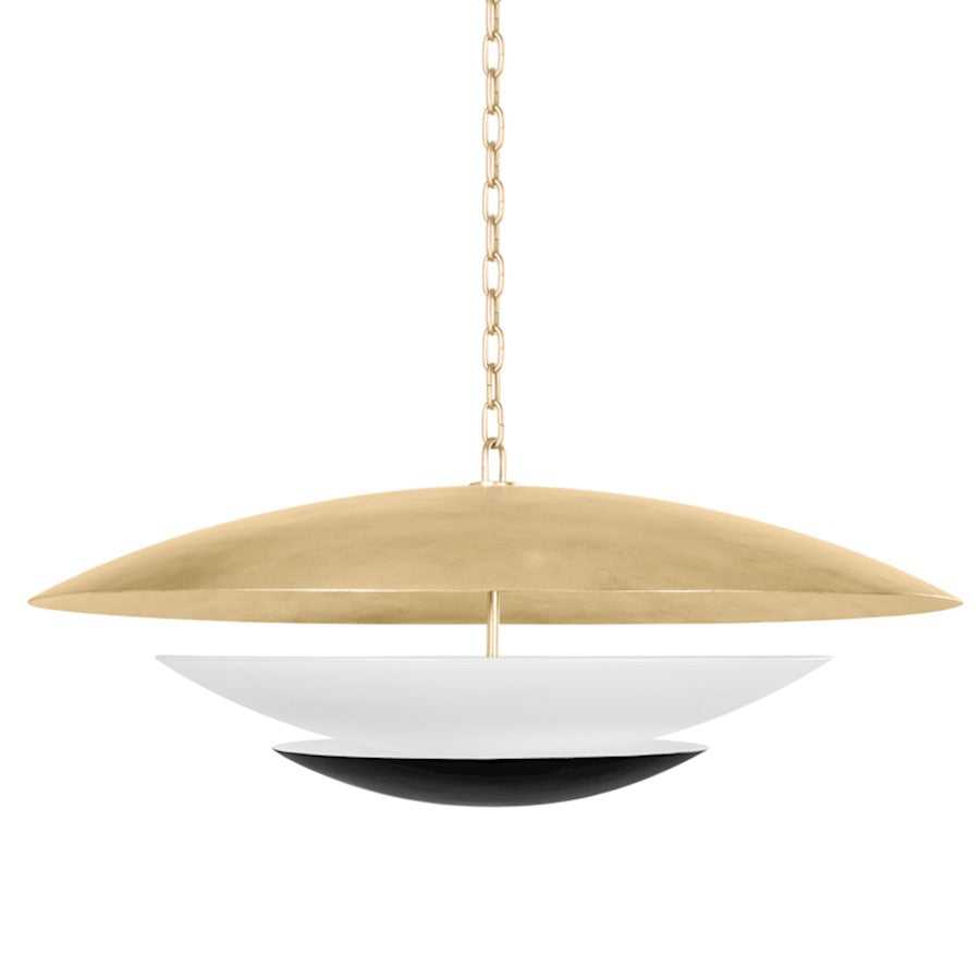 Corbett Lighting Adara 6 Light Pendant, Gold Leaf/Soft Black - 413-36-VGL-SBK