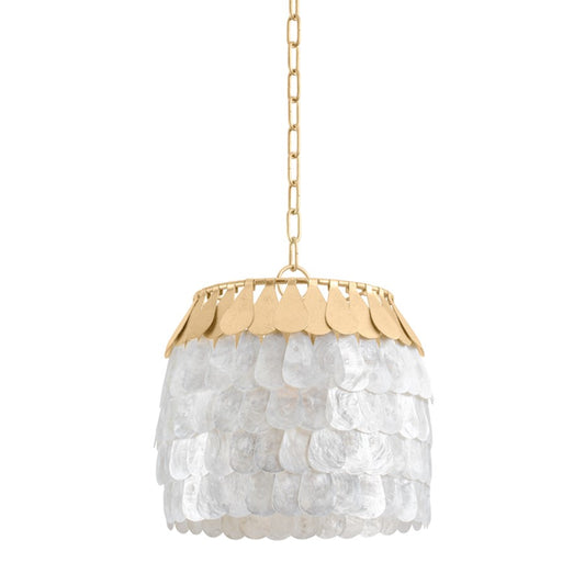 Corbett Lighting Coralie 1 Light Pendant, Vintage Gold Leaf - 434-14-VGL