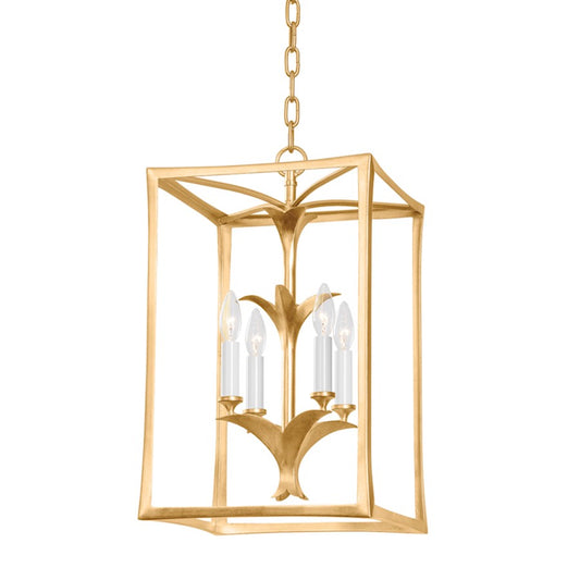 Corbett Lighting Bergamo 4 Light Lantern, Vintage Gold Leaf - 435-31-VGL-GL