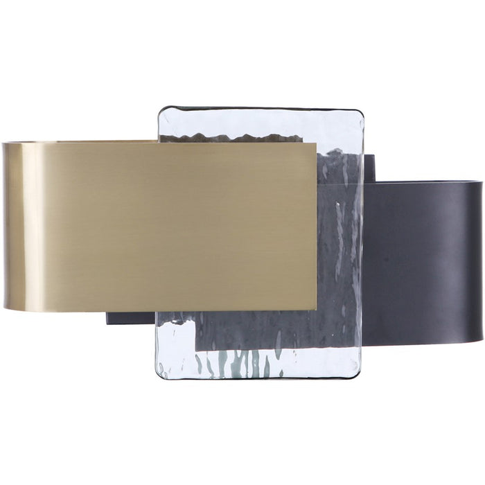 Craftmade Harmony LED Wall Sconce, Flat Black/Satin Brass - 11912FBSB-LED