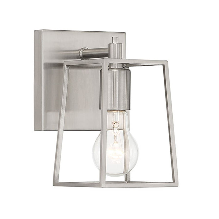 Craftmade Dunn 1 Light Wall Sconce, Brushed Polished Nickel - 12105BNK1