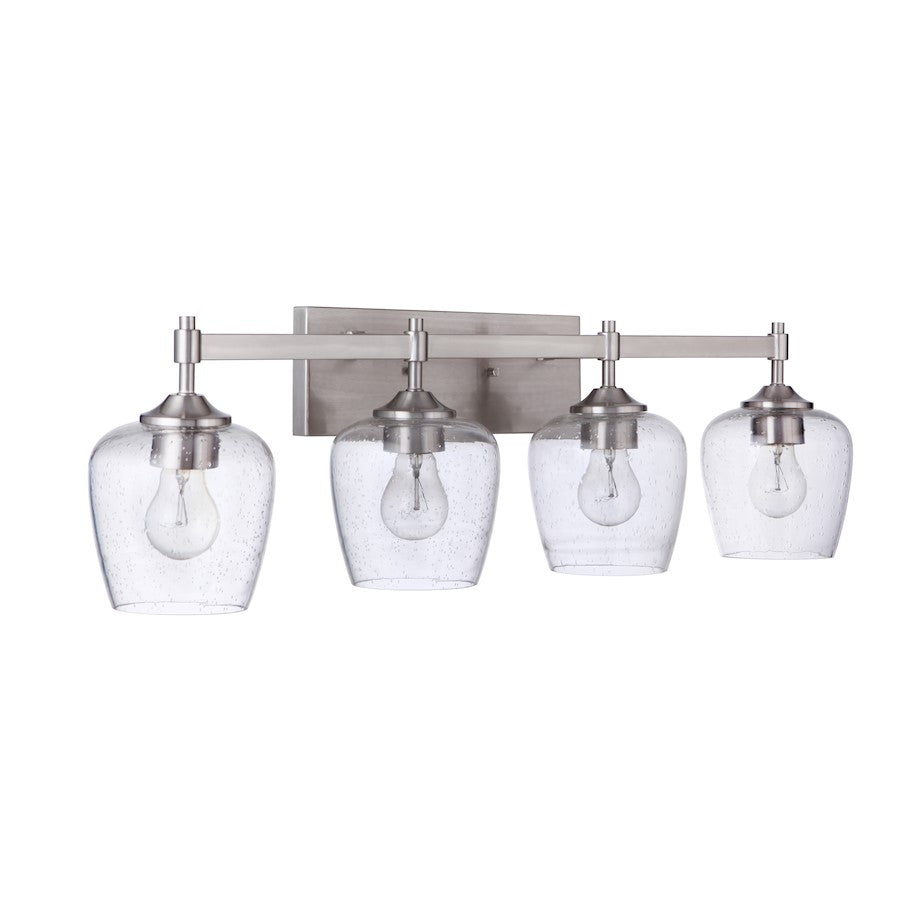 Craftmade Stellen 4 Light Vanity, Brushed Polished Nickel - 12430BNK4