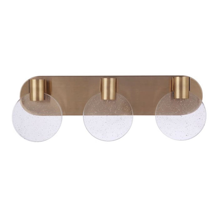 Craftmade Glisten 3 Light LED Vanity, Satin Brass/Seeded - 15122SB-LED