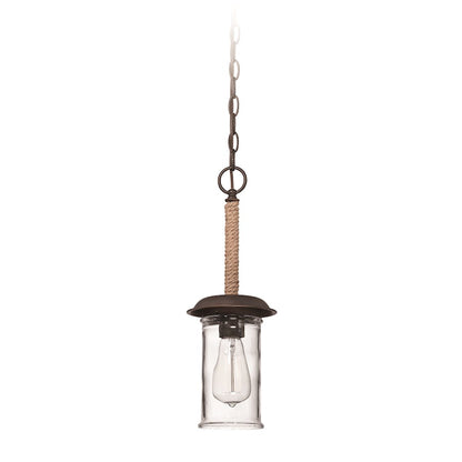 1 Light Mini Pendant, Aged Bronze