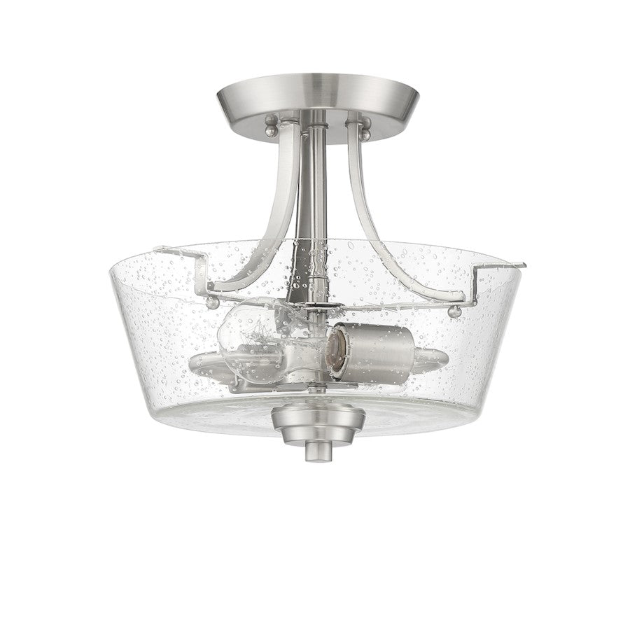 Craftmade Grace 2 Light Semi Flush/Pendant, BP Nickel - 41952-BNK-CS