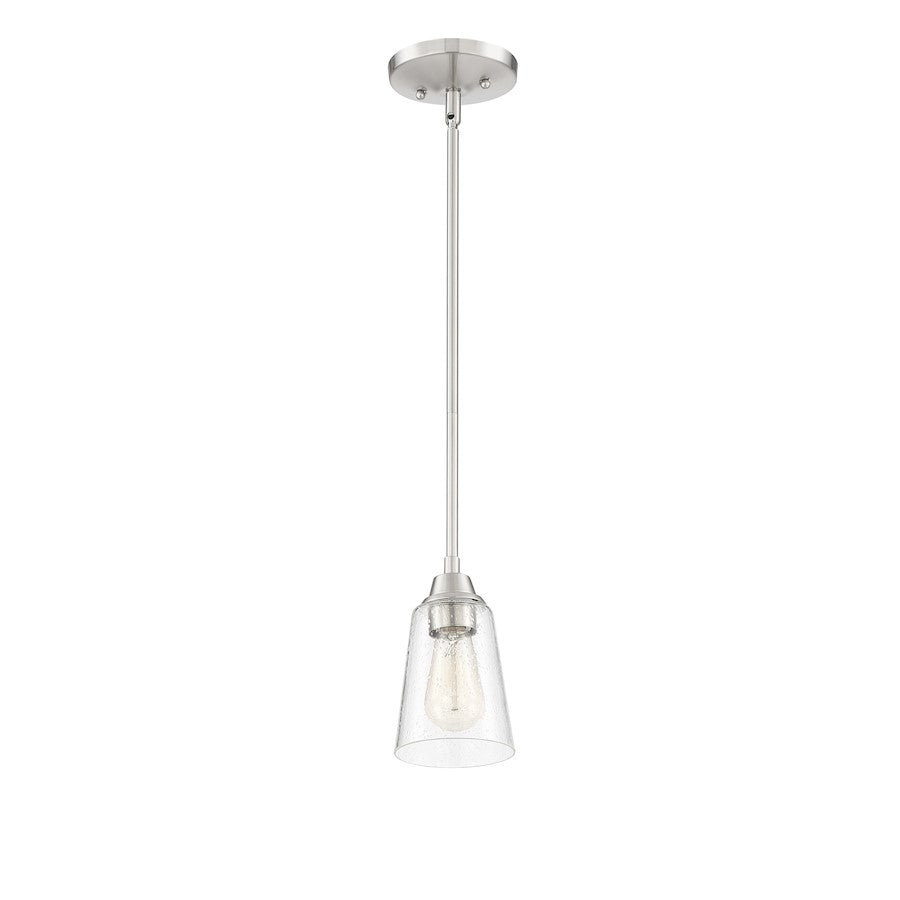 Craftmade Grace 1 Light Mini Pendant, Brushed Polished Nickel - 41991-BNK-CS