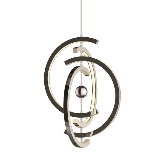 4 Crescent LED Pendant, Chrome