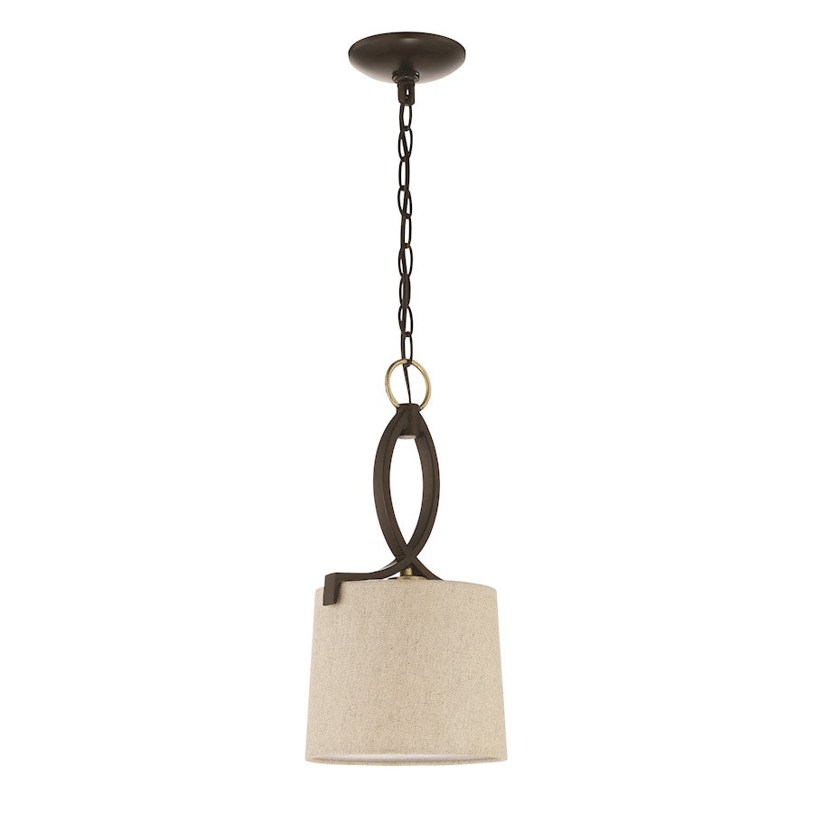 1 Light Mini Pendant, Antique Gold