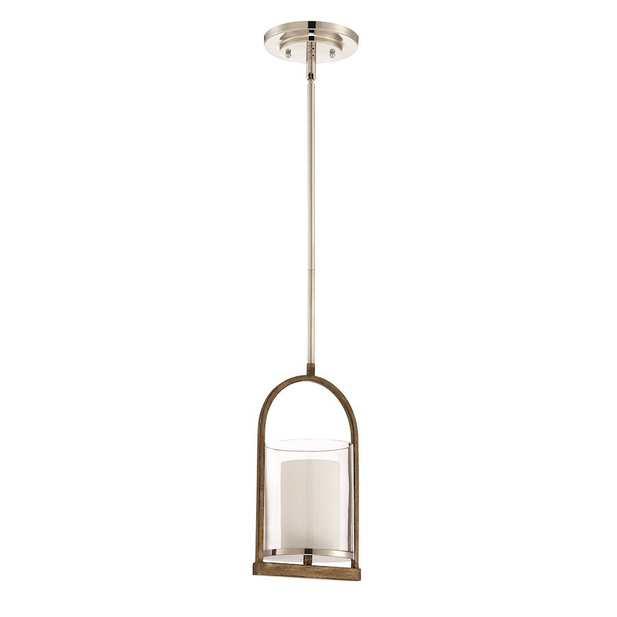 1 Light Pendant, Polished Nickel