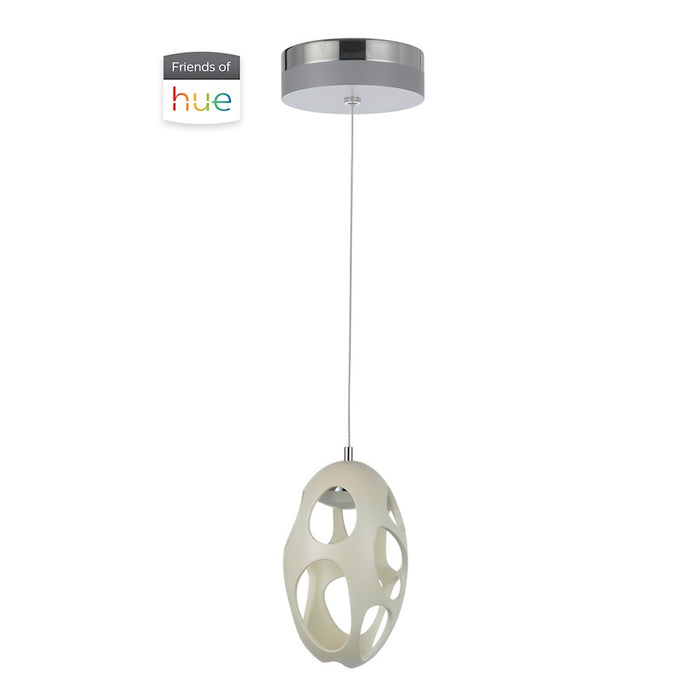 Craftmade Ovale 1 Light LED Mini Pendant White - 47991-W-HUE
