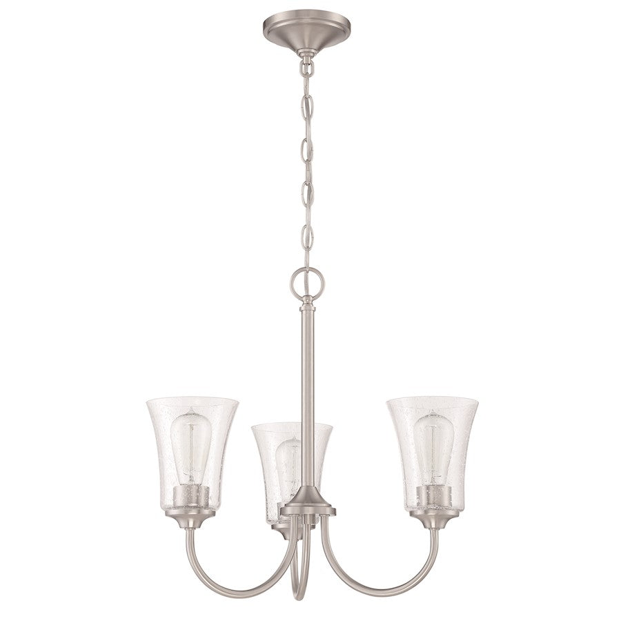 Craftmade Gwyneth 3 Light Chandelier, Brushed Polished Nickel - 50423-BNK