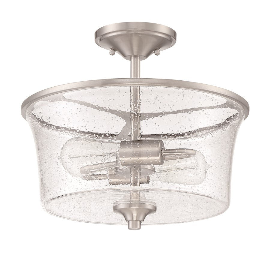 Craftmade Gwyneth 2 Light Semi Flush/Pendant, BP Nickel - 50452-BNK