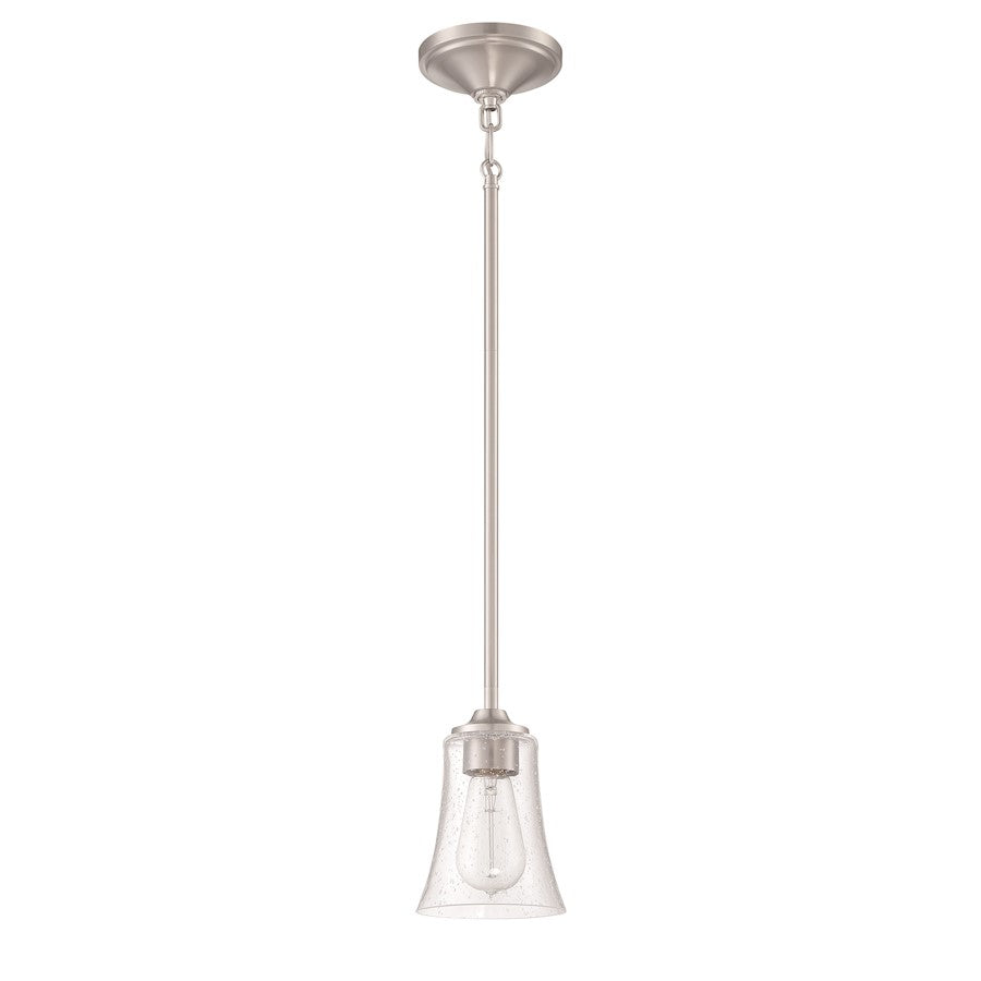 Craftmade Gwyneth 1 Light Mini Pendant, Brushed Polished Nickel - 50491-BNK