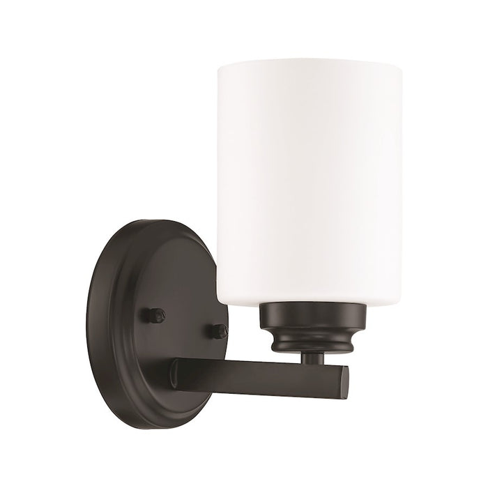 Craftmade Bolden 1 Light Wall Sconce, Flat Black/Frosted - 50501-FB-WG
