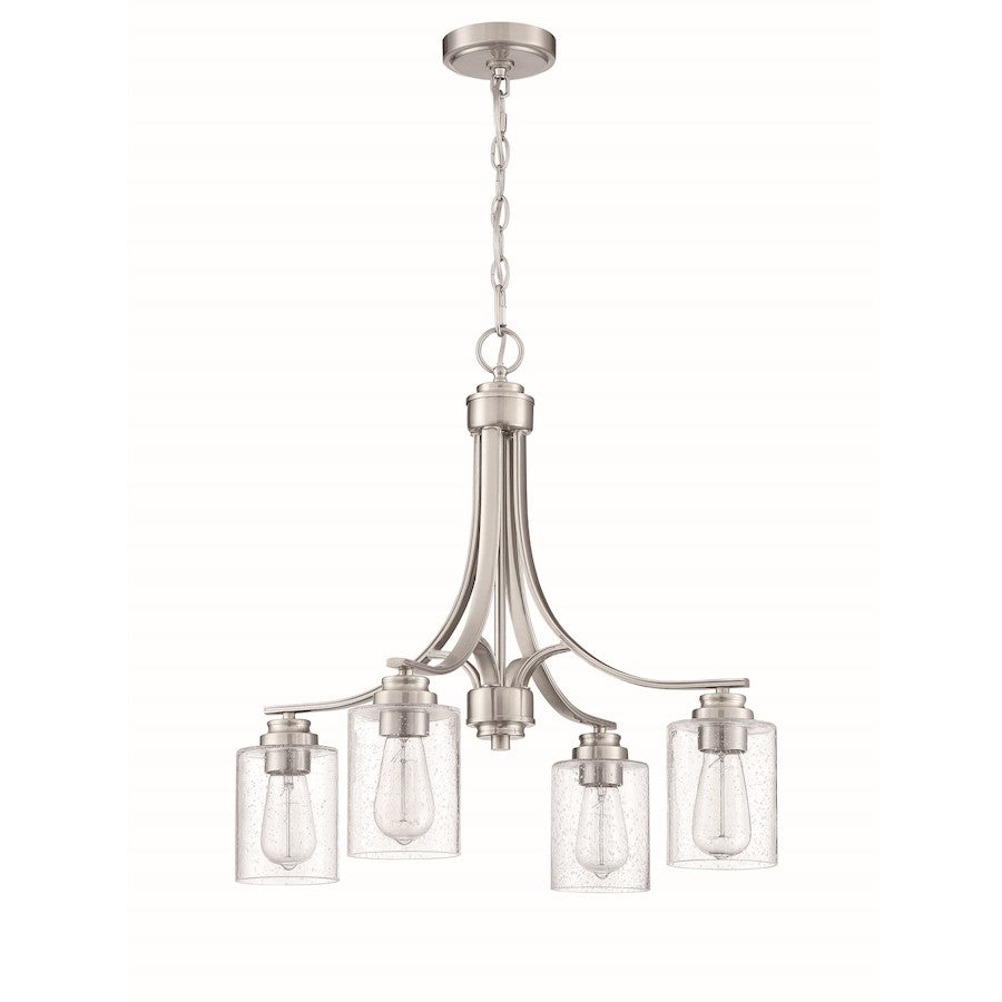 Craftmade Bolden 4 Light Chandelier, Brushed Polished Nickel - 50524-BNK