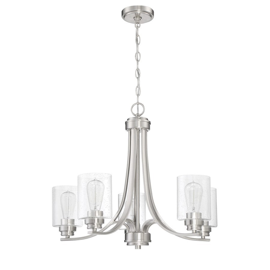 Craftmade Bolden 5 Light Chandelier, Brushed Polished Nickel - 50525-BNK