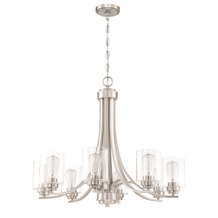 Craftmade Bolden 8 Light Chandelier, Brushed Polished Nickel - 50528-BNK