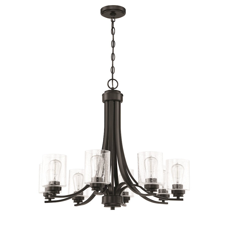 Craftmade Bolden 8 Light Chandelier, Flat Black - 50528-FB