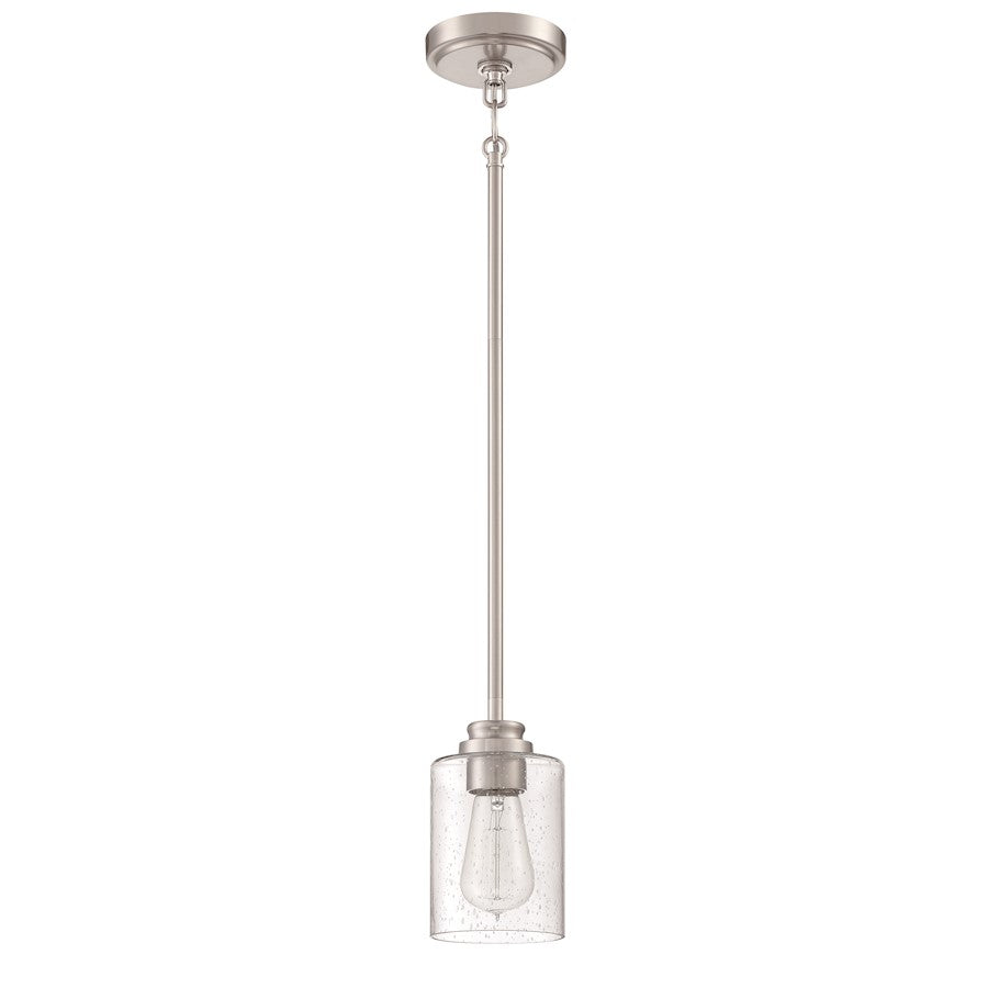 Craftmade Bolden 1 Light Mini Pendant, Brushed Polished Nickel - 50591-BNK