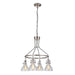 Craftmade State House 4 Light Chandelier, Nickel/Clear Glass - 51224-PLN