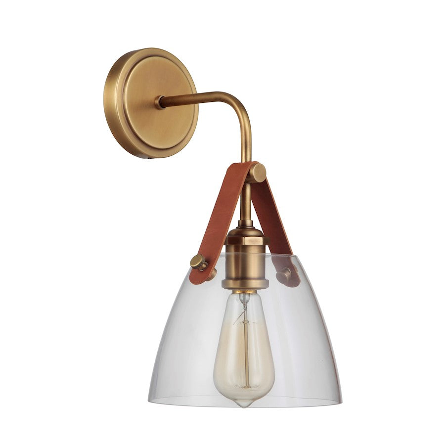 Craftmade Hagen 1 Light Wall Sconce, Vintage Brass - 51361-VB