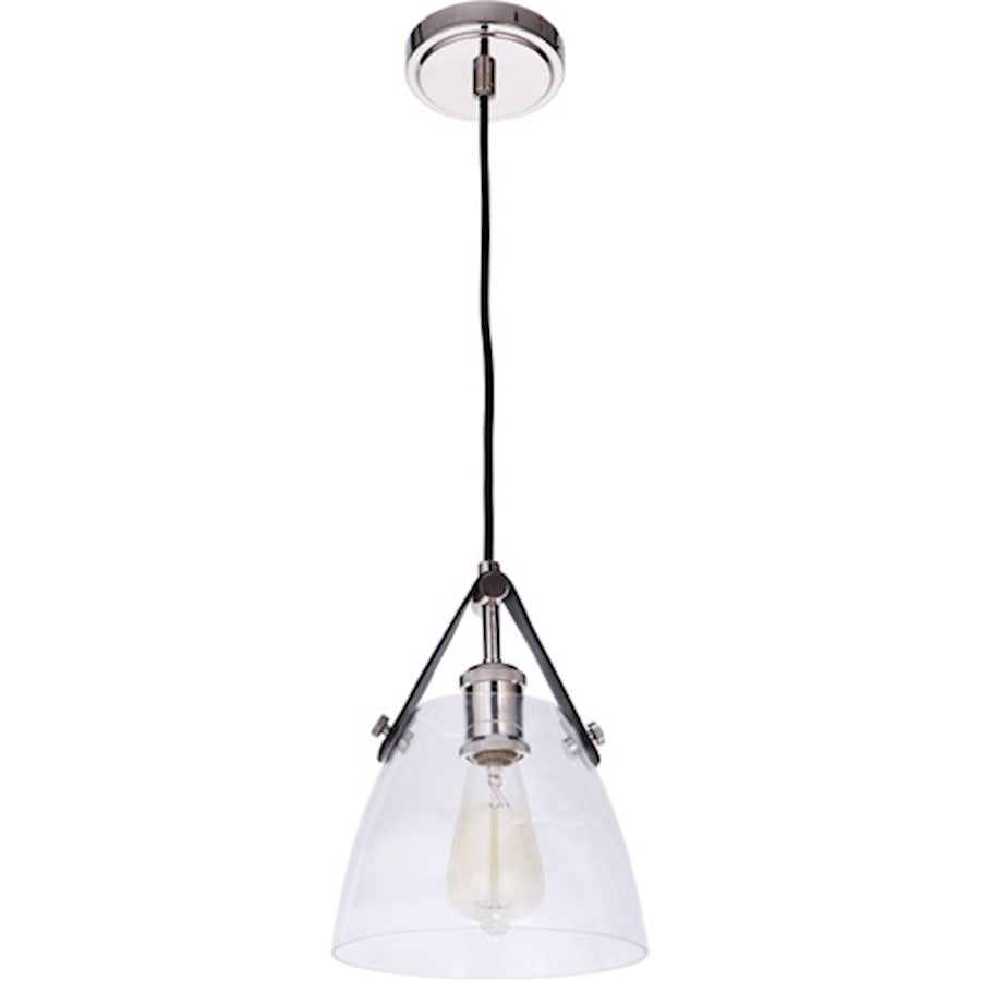 Craftmade Hagen 1 Light Pendant, Polished Nickel - 51391-PLN