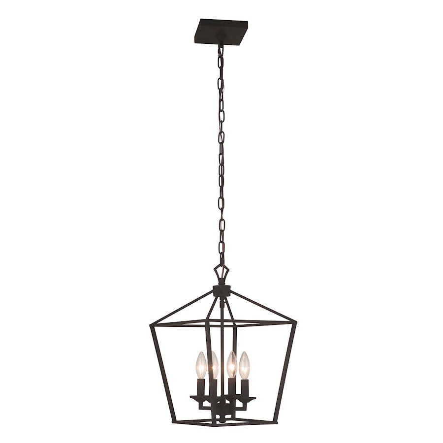 Craftmade Flynt 4 Light Small Foyer, Flat Black - 52934-FB