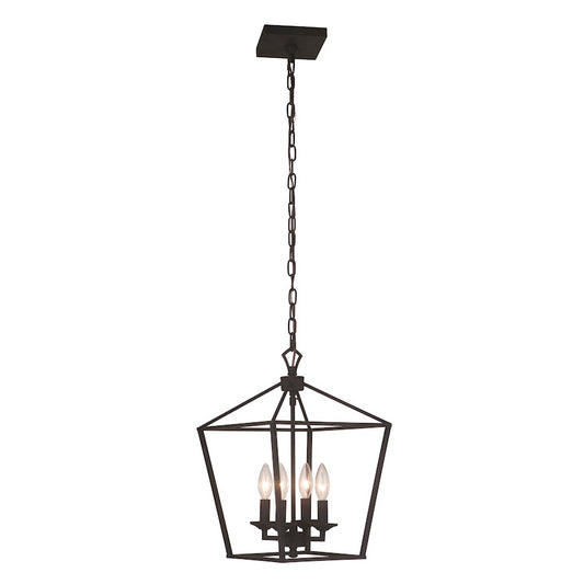 Craftmade Flynt 4 Light Small Foyer, Flat Black - 52934-FB