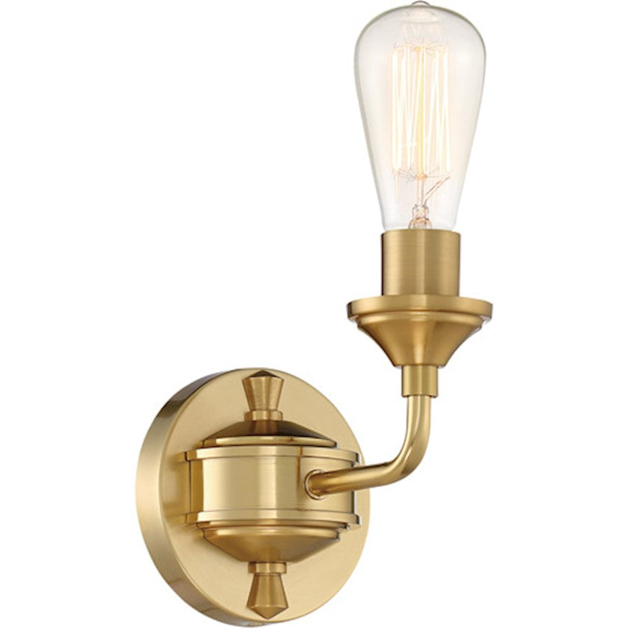 Craftmade Bridgestone 1 Light Wall Sconce, Satin Brass - 53061-SB