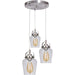 Craftmade Trystan 3 Light 14" Pendant, Brushed Polished Nickel/Clear - 53592-BNK