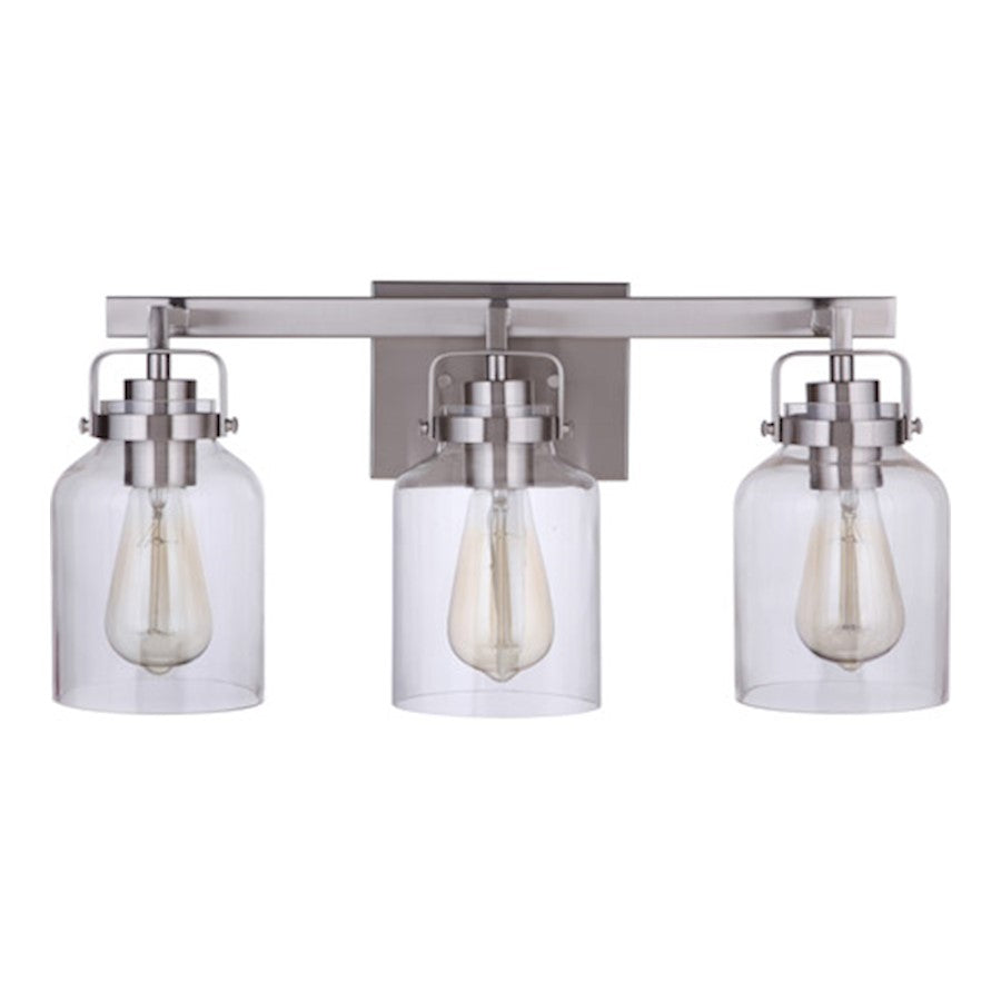 Craftmade Foxwood 3 Light Vanity, Brushed Polished Nickel - 53603-BNK