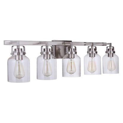 Craftmade Foxwood 5 Light Vanity, Brushed Polished Nickel - 53605-BNK