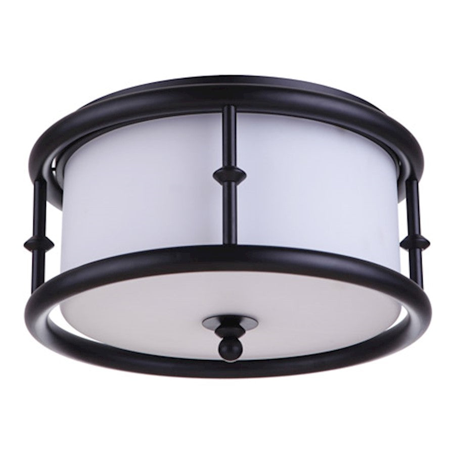 Craftmade Marlowe 3 Light Flushmount, Flat Black - 53783-FB