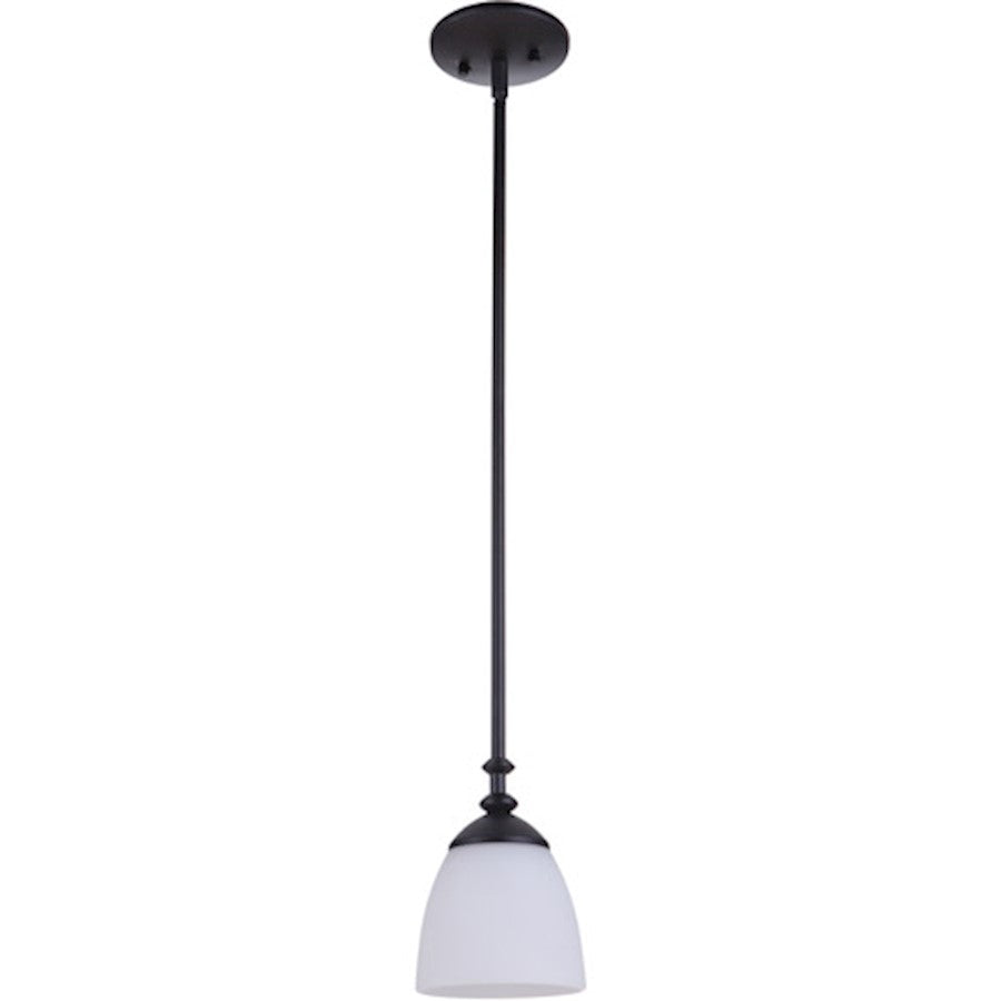 Craftmade Marlowe 1 Light Mini Pendant, Flat Black - 53791-FB