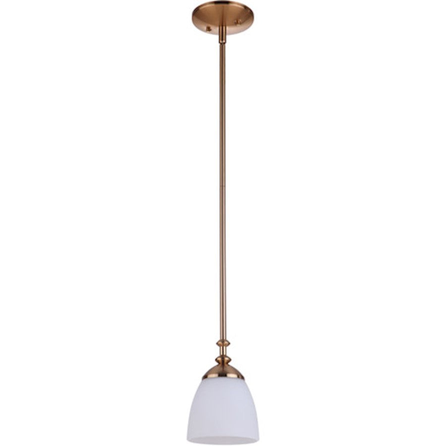 Craftmade Marlowe 1 Light Mini Pendant, Satin Brass - 53791-SB