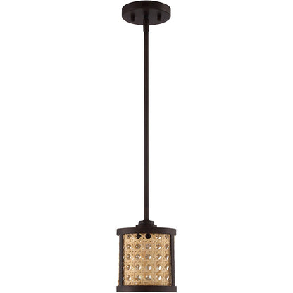 Craftmade Malaya 1 Light Mini Pendant, Aged Bronze Brushed - 54591-ABZ