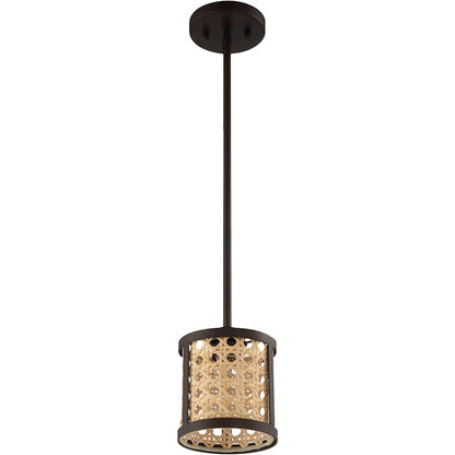 1 Light Mini Pendant, Aged Bronze Brushed