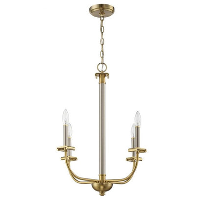 Stanza Chandelier, Polished Nickel