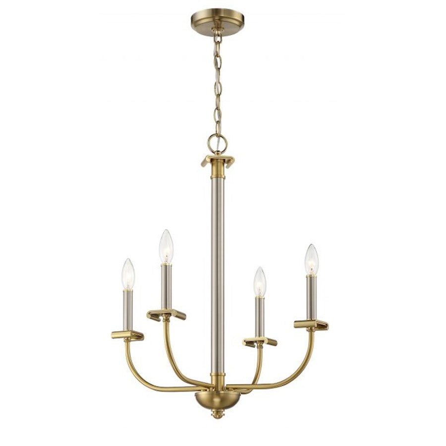 Stanza Chandelier, Polished Nickel