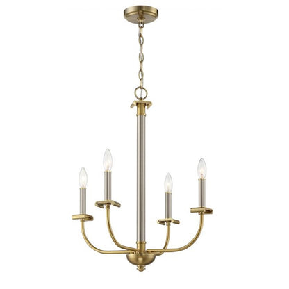 Stanza Chandelier, Polished Nickel