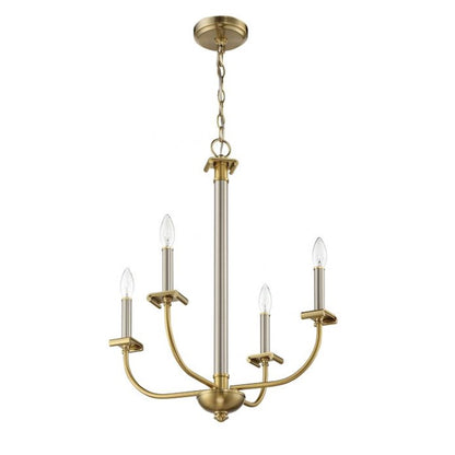 Stanza Chandelier, Polished Nickel