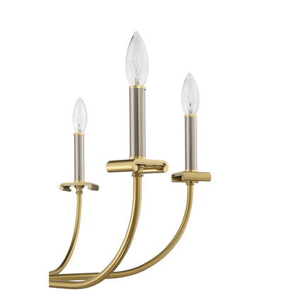 Stanza Chandelier, Polished Nickel