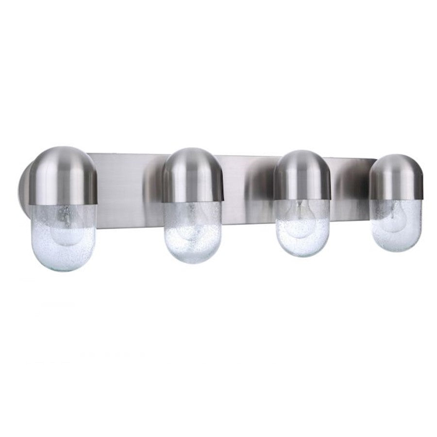 Craftmade Pill 4 Light Vanity, Brushed Polished Nickel - 55004-BNK