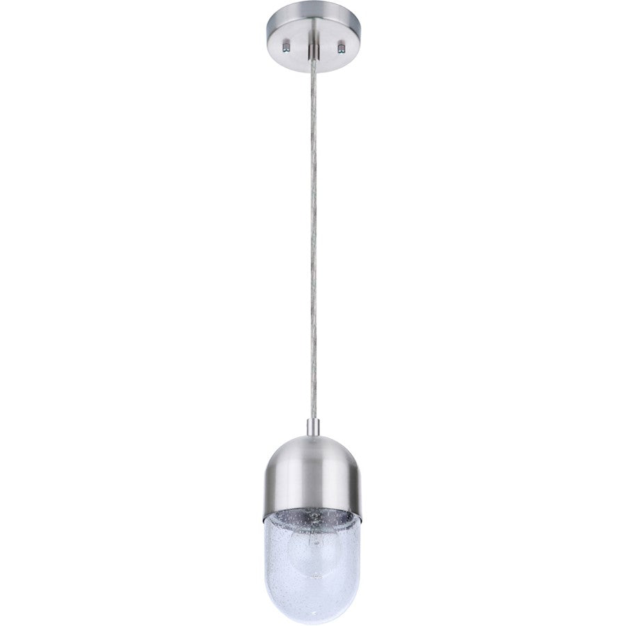 Craftmade Pill 1 Light Mini Pendant, Brushed Polished Nickel - 55091-BNK